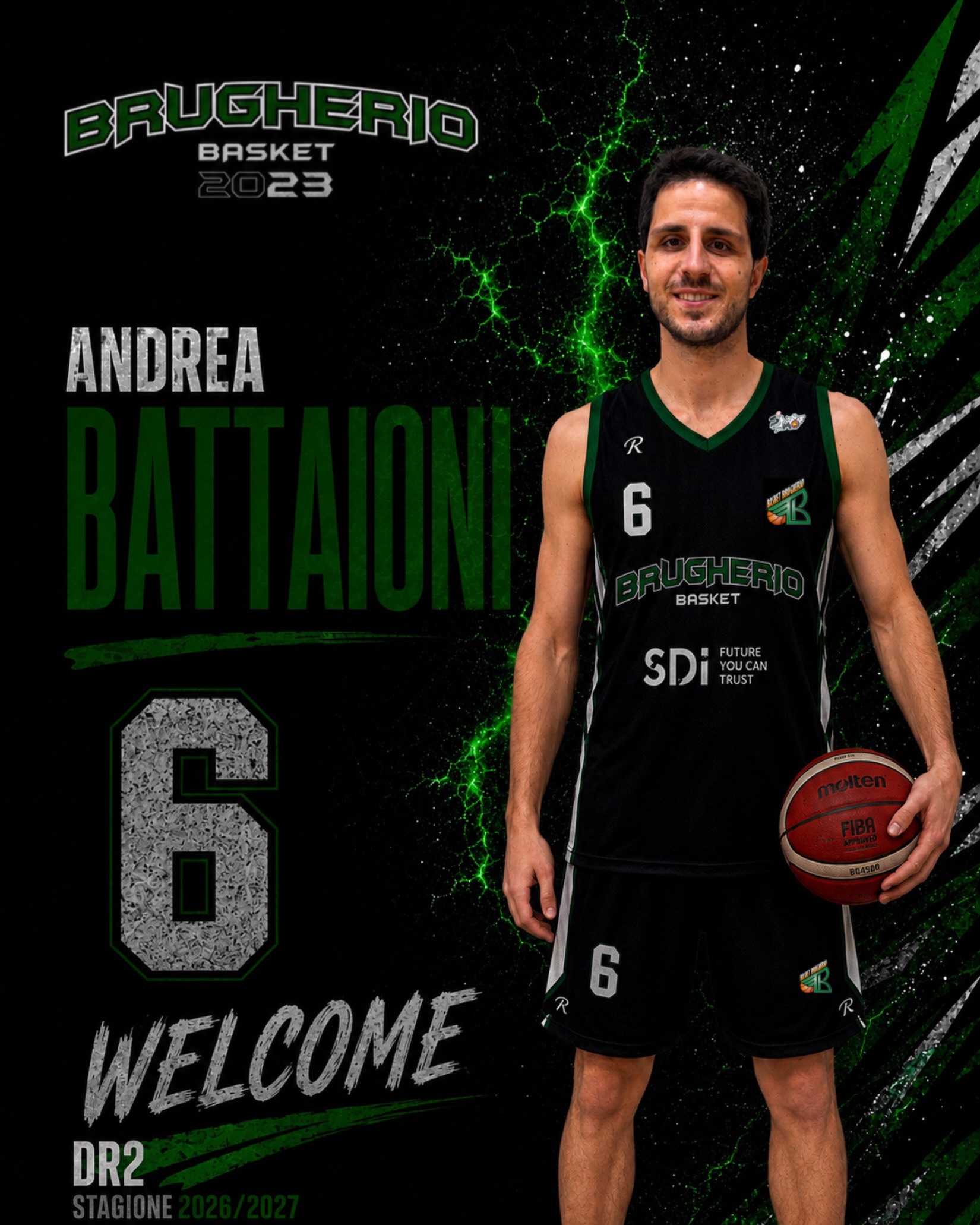🏀 ANDREA BATTAIONI | PLAYMAKER 🏀 Il primo volto nuovo per la nostra prima squadra…
