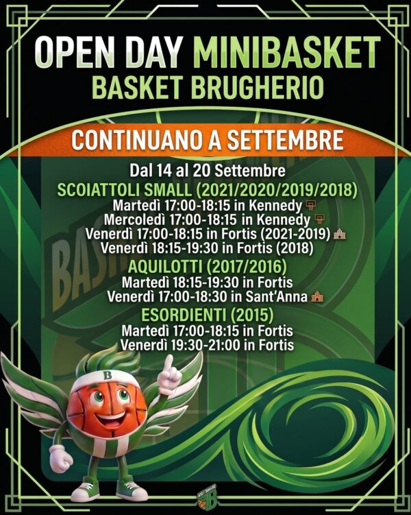 🏀 VUOI PROVARE IL BASKET? È IL MOMENTO GIUSTO! 🧡 Il Basket Brugherio apre le…