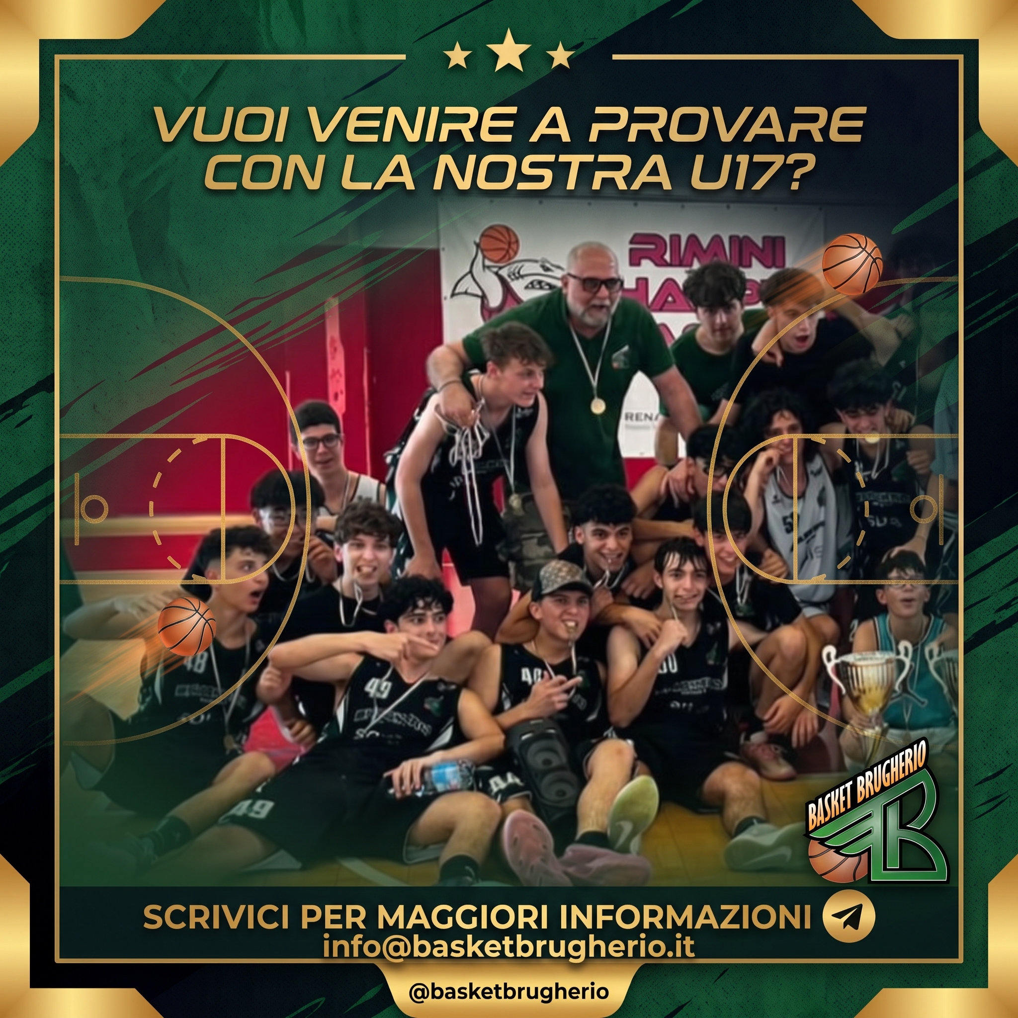 🎉OPEN DAY U17 BASKET BRUGHERIO❤️ Se hai voglia di entrare a far parte di questo…